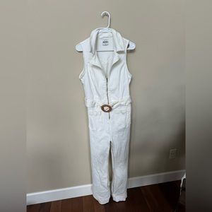 • Show Me Your Mumu White Denim Jumpsuit •